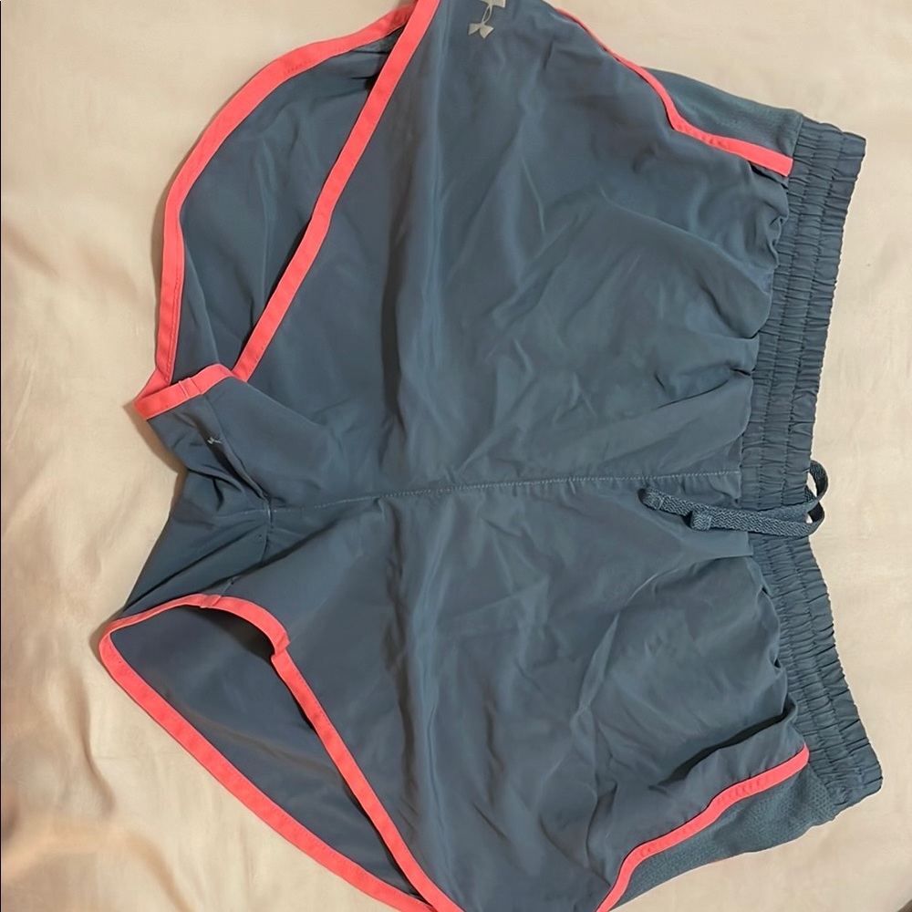 Under Armour Pink and Gray Athletic Shorts Lightweight Performance